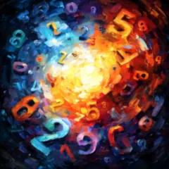 A bowl of marbles with numbers representing chance and numerology