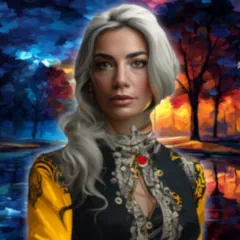 A tarot reader sitting at a table ready to interpret the tarot cards